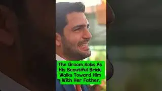 The Groom Sobs As His Beautiful Bride Walks Toward Him With Her Father. #wedding