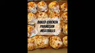 Baked chicken Parmesan meatballs #easyrecipes #parmesan #chicken