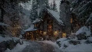 Heavy Blizzard Batters a Lonely Forest Cabin ┇ Deep Wind Ambience for Sleep & Strong Howling Gusts