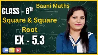 Class - 8th Maths Ex - 5.3 Square and Square Root By Master Maths With Baani