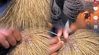 SIMPLEST way to handling SHORT HAIR for TINY Braids. #hairstyles #shorthair transformation 