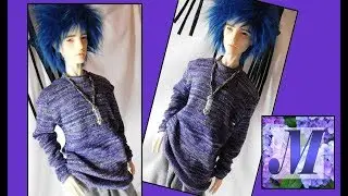 Drafting & Sewing an Over Sized Sweater for Third Scale Male BJD