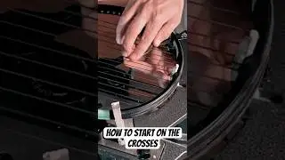 Are you using a starting clamp or knot for the crosses? #stringing #tennisracket
