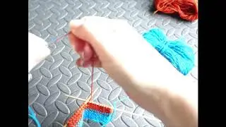 Splicing for garter stitch knitted temperature blanket