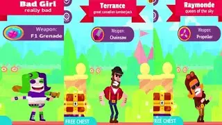 Bowmasters 🏹 Gameplay Walkthrough  Part 3 🎮 Bad Girl, Terrance, Raymonde (Android IOS)