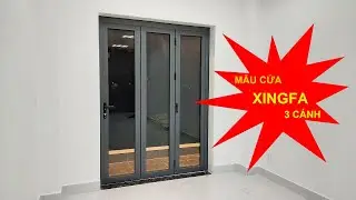 MẪU CỬA ĐI XẾP TRƯỢT 3 CÁNH NHÔM XINGFA NHẬP KHẨU