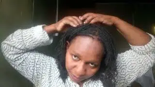 Interlocking with a Bobby pin/micro locs two strand twists