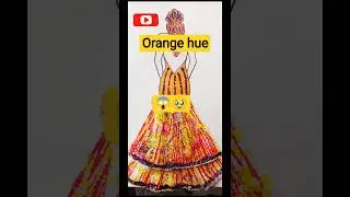 orange tissue flow dress art#coloring#art#ytshorts#shortsfeed#shorts