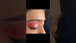 experimented with a Bengali-inspired eye look using angular eyeliner.