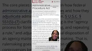The administrative procedure act!