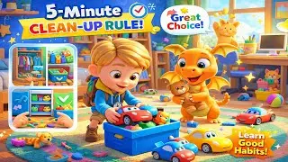 Kai And Zippy Learn To Clean Up 🧸 Fun Daily Habits for Kids ✨Kids Cartoon