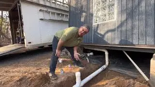 Connecting the drainage. Somebody’s got to do it. 