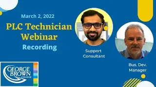PLC Technician Webinar Mar 2, 2022 | George Brown Tech Training