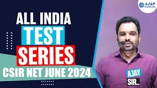ALL INDIA TEST SERIES | CSIR-NET JUNE 2024 | ASAP INSTITUTE | #csirnet #csirnetchemistry #csirjune