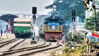 Intercity Train Passing Tongi Railway station || BANGLADESH RAILWAY 