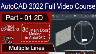3d Main door Professional Design in AutoCAD 2022 | Part 01 2D | Engineer Tauseef Ullah