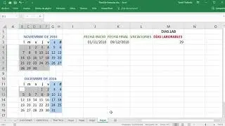 Funci&oacute;n DIAS.LAB en Excel