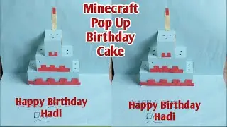 DIY Minecraft Pop Up Birthday Cake Greeting Card | Paper Craft Cute Gift Idea | SM Home TV