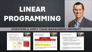 Linear Programming model overview- including decision variables, objective functions & constraints
