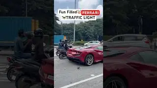 🔥Ferrari vs Traffic lights light 😳