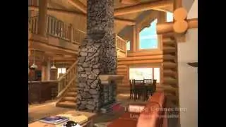 Bella Coola Stacked Log Home by The Log Connection