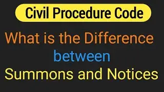 What is  difference between summons and notices