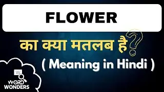 Flower Meaning in Hindi | Flower ka Hindi me Matlab | Word Meaning I Word Wonders