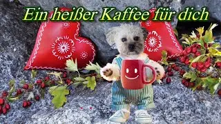 Liebe Gr&uuml;&szlig;e mit einem hei&szlig;en Kaffee f&uuml;r die gute Laune ☺️damit der Tag sch&ouml;ner wird🌲