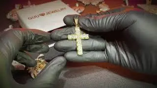 18k Gold CZ Diamond Cross Hip Hop Pendant (With Chain) | Hip Hop Jewelry