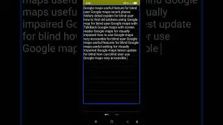 Google maps useful settings find visited places very accessible for blind maps  important feature