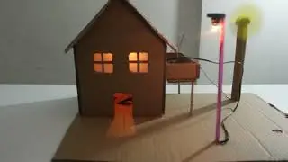 Making a simple house and wind turbine from cardboard. Kartondan basit ev ve r&uuml;zgar t&uuml;rbini yapmak