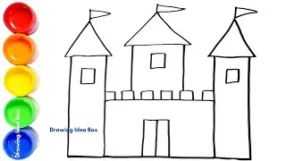 Рисование замка 🏰 | Веселый и простой урок с идеями для рисования замка-крепости для детей | Идеи...