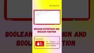 Boolean Expression #shorts #shortsvideo #youtubelectures #digitalelectronicslectures