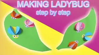 Making Ladybug For Kids || Ladybug paper craft  || easy step by step  - Drawing & Craft