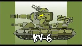 How To Draw Cartoon Tank KV-6 Upgraded | HomeAnimations - Cartoons About Tanks