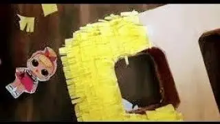DIY birthday decoration | 6 number pinata making | LOL birthday pinata at home decor ideas