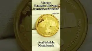 university of mysore 5rs  proof set coin. #coins