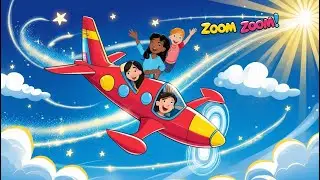 The Plane Goes Zoom Zoom Zoom R1E1906 | Kids Airplane Song | Preschool Sing-Along | Jumpy Bumps
