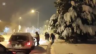 Zenica u nocnoj snijeznoj idili