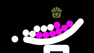 【Marble race】Balance Battle: Most Marbles Wins - white vs magenta