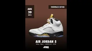 Air Jordan 5 Olympic (Gold Medal) - August 20, 2016