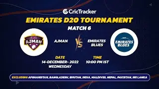 🔴 LIVE: MATCH 06 | Ajman vs Emirates Blue | Emirates D20 2022