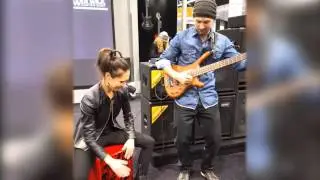 Jamming with Celestion @ the Warwick Booth