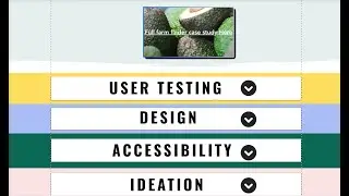 UX design portfolio. Creating collapsed sections in wix and JavaScript