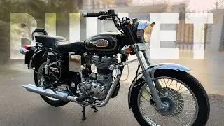 Royal Enfield Bullet 350 Glassy Black  Finish Restored &bull; PaintingFromCm