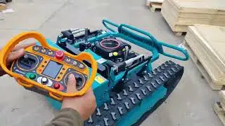 SAAO SH-800DL-1000 Remote-Controlled Lawn Mower with Custom Guard Rails #lawnmower #lawncare #saao
