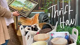 THRIFT HAUL | 30 Items NEW VINTAGE & ANTIQUE, Purple Asparagus Plants, painting jobs for SPRING