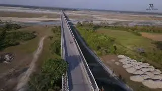 Hagrama Bridge I Chirang I Drone shot of Hagrama Bridge