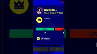 Finally I'm also  promoted to division 1 🥺💥#efootball#pes#konamigames#division1#messi#