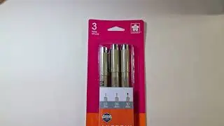 Sakura Pigma micron pens color light cool grey. Waterproof test.